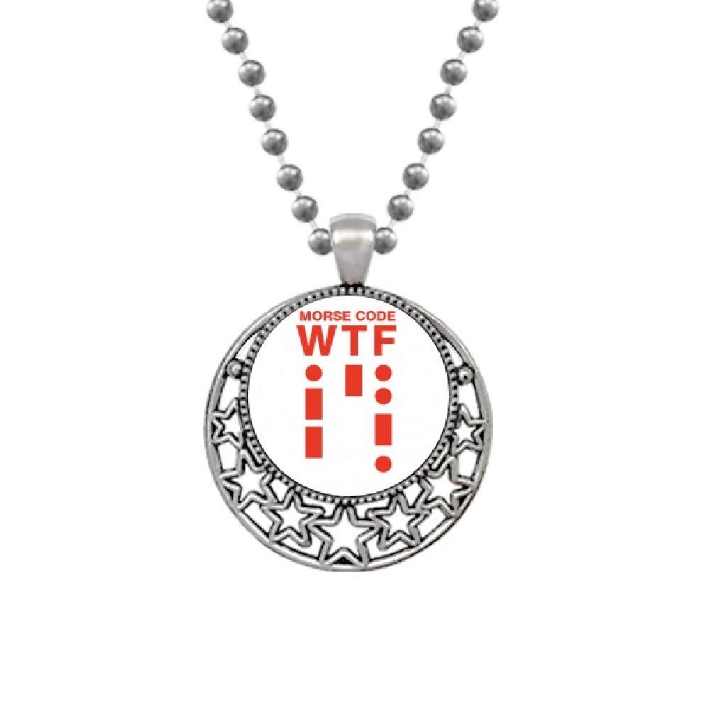 How Expression Morse Code Points Lines Necklaces Pendant Retro Moon Stars Jewelry