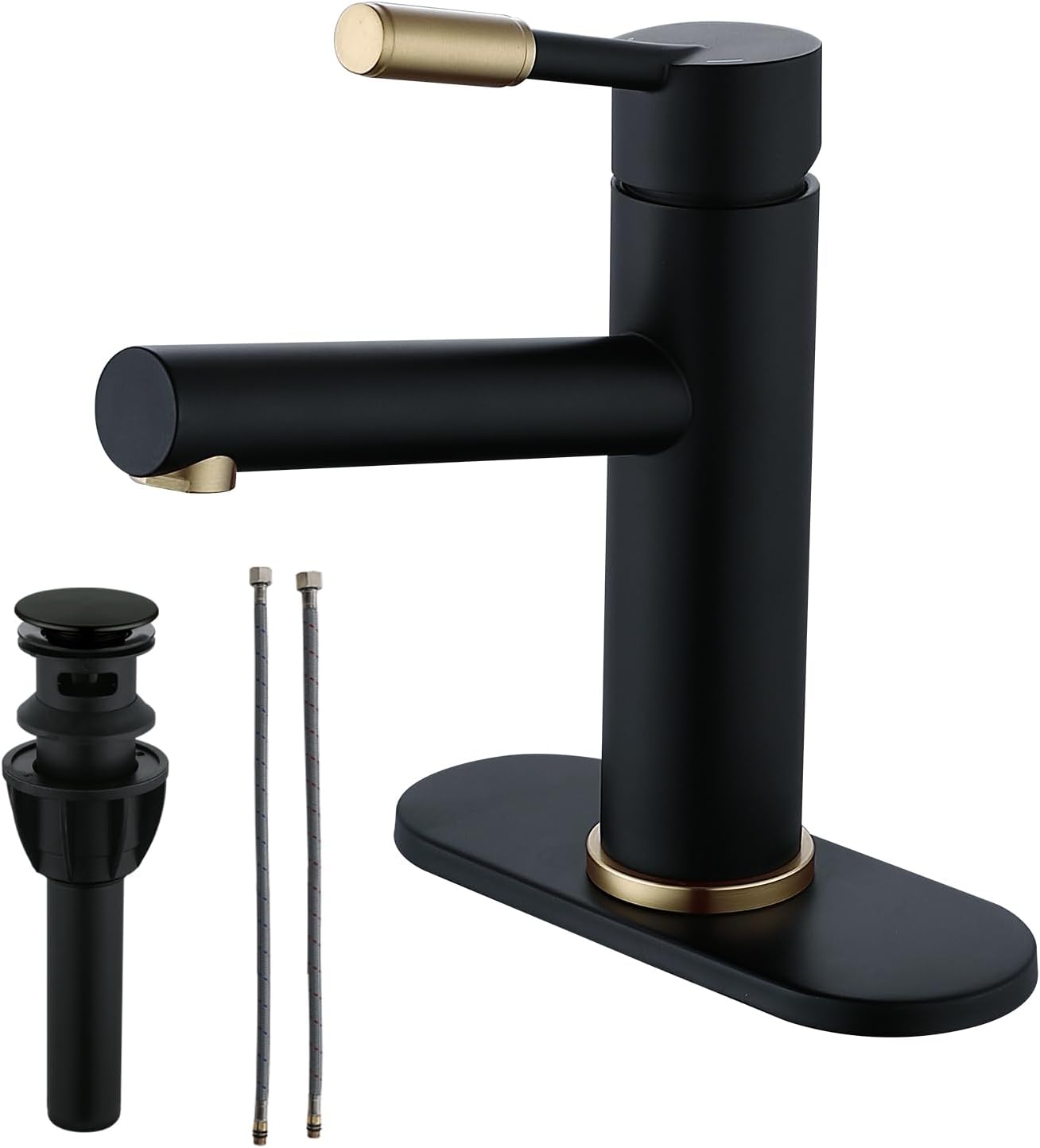 Black and Gold Bathroom Faucet ARCORA Black Gold Faucet for Bathroom