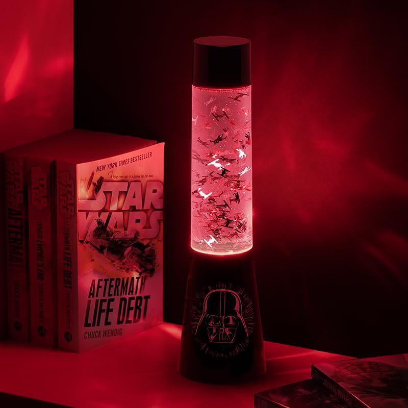 Star Wars Glitter Flow Lamp Night Light, Bedroom Décor Mood Light, 33 cm