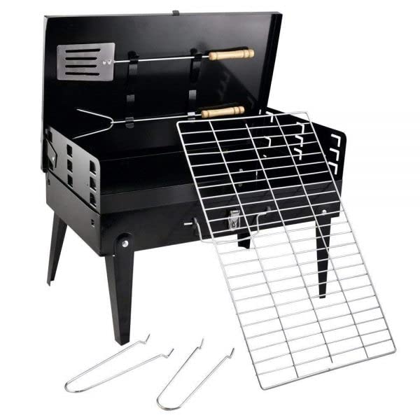 Kavish Enterprise Briefcase Style Folding & Portable Outdoor Barbeque Grill Toaster Charcoal BBQ Grill