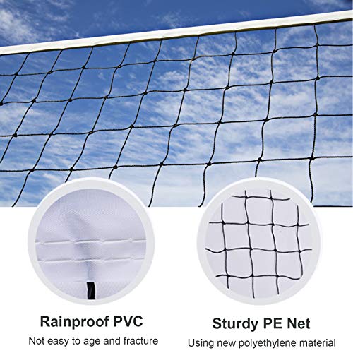 Glodwheat Volleyball Net Replacement Net for Indoor Outdoor Gardens Campus Backyard Schoolyard