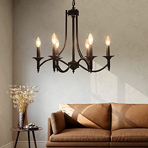 Buy Pretoy Black Farmhouse Chandelier Iron Chandeliers for Dining Room