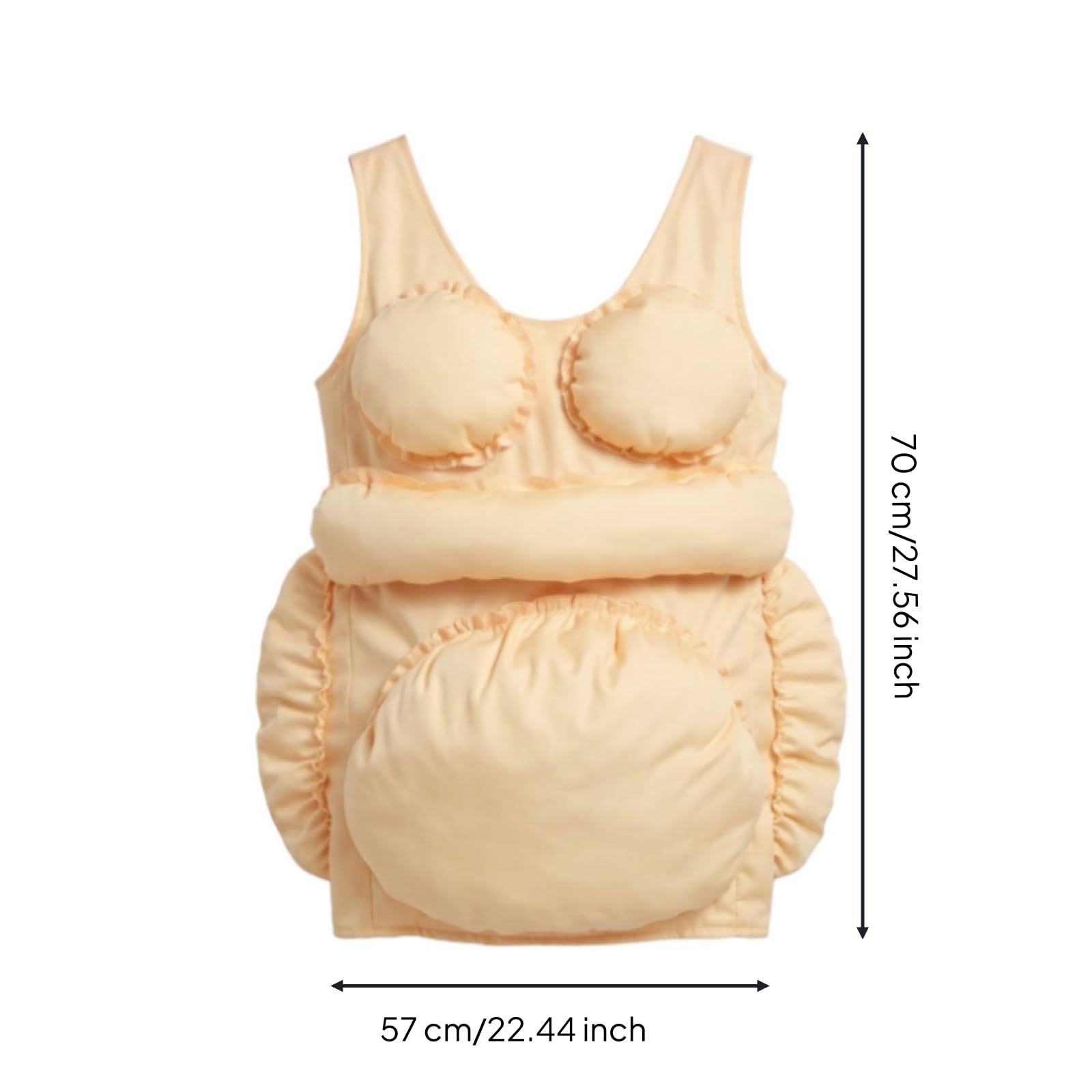 Traje Acolchado de Adulto Disfraz de Cosplay Acolchado Cuerpo Voluminoso Tipo Halter en Poliéster Ligero Adecuado para de Temáticos Animación de Fiestas