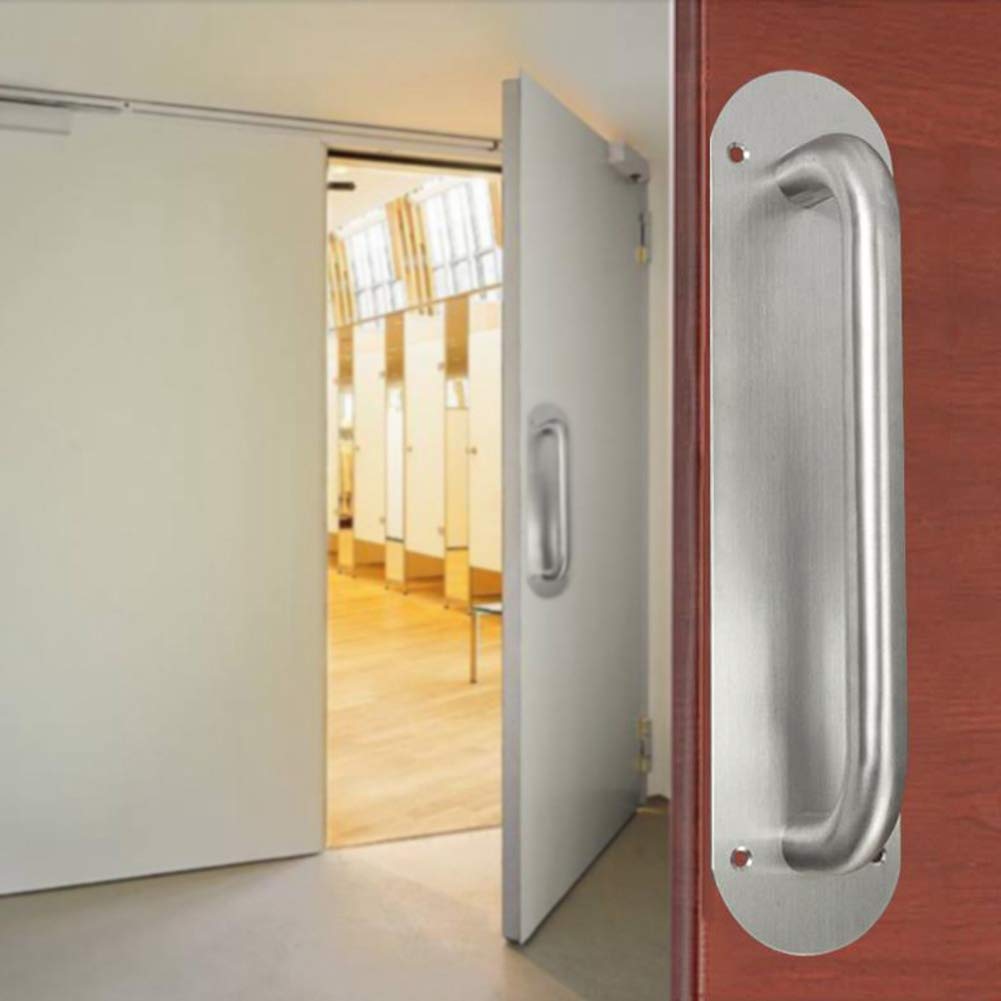 Cafopgrill Yosoo Stainless Steel Door Pull, Push Plate Door Access Door Pull Handle With Screws Entry Handleset(1)