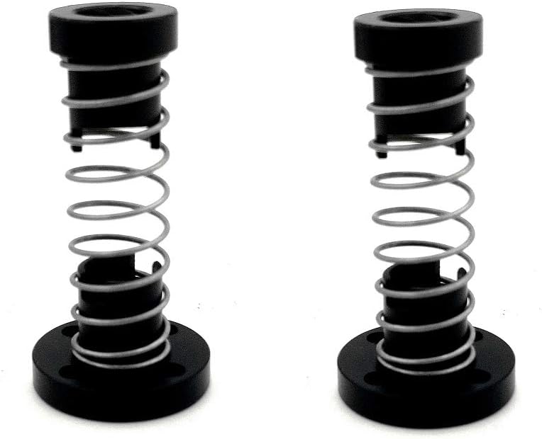 POLISI3D 2-Pack 3D Printer T8 POM Anti Backlash Nuts for Lead 2mm / 4mm / 8mm Acme Threaded Rod Eliminate The Gap Spring DIY CNC Accessories pitch 2mm lead 4mm T8 POM