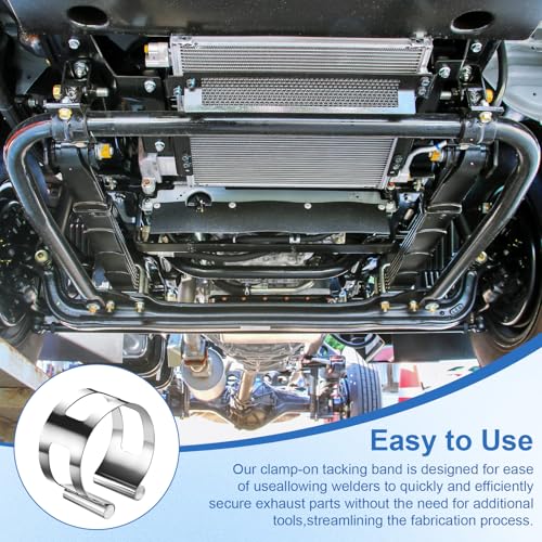 Image of 2 Inch Stainless Steel Exhaust Clamp, Universal for Welding and Exhaust Pipe Repair (2 inches)