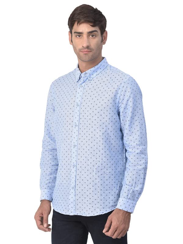 Image of Woodland Mens Linen Cotton Casual Regular Fit Full Sleeves Shirt