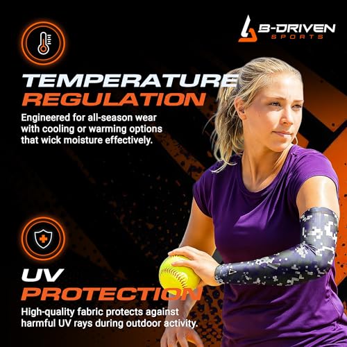 Image of B-Driven Sports Athletic Compression Arm Sleeve - 1 Sleeve, 40+ Digital Camoflauge Designs