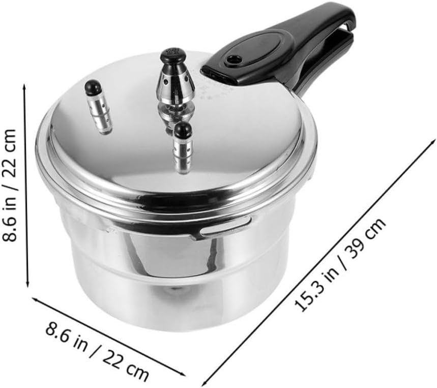 DOITOOL Aluminum Alloy Pressure Cooker with Steaming Stovetop Pot for Gas and Induction Cookers Portable Ergonomic Handle Multi-function Kitchen Pressure Pot for Household Cooking