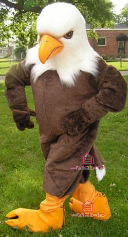 Lyncean Hawk Eagle Mascot Costume Adult Size for Men Women with Built-in Fan Inside the Head