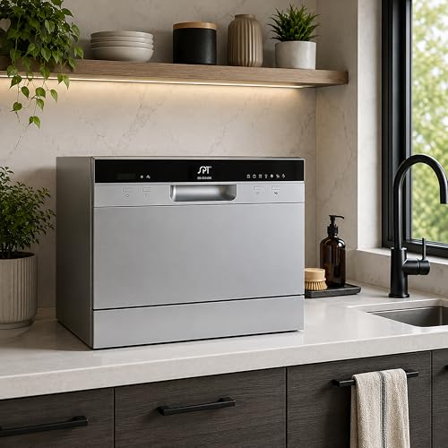 Countertop Dishwasher with Built-in Water Tank