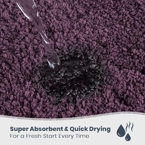 Tapis de douche violet pour baignoire et évier de salle de bain - 3