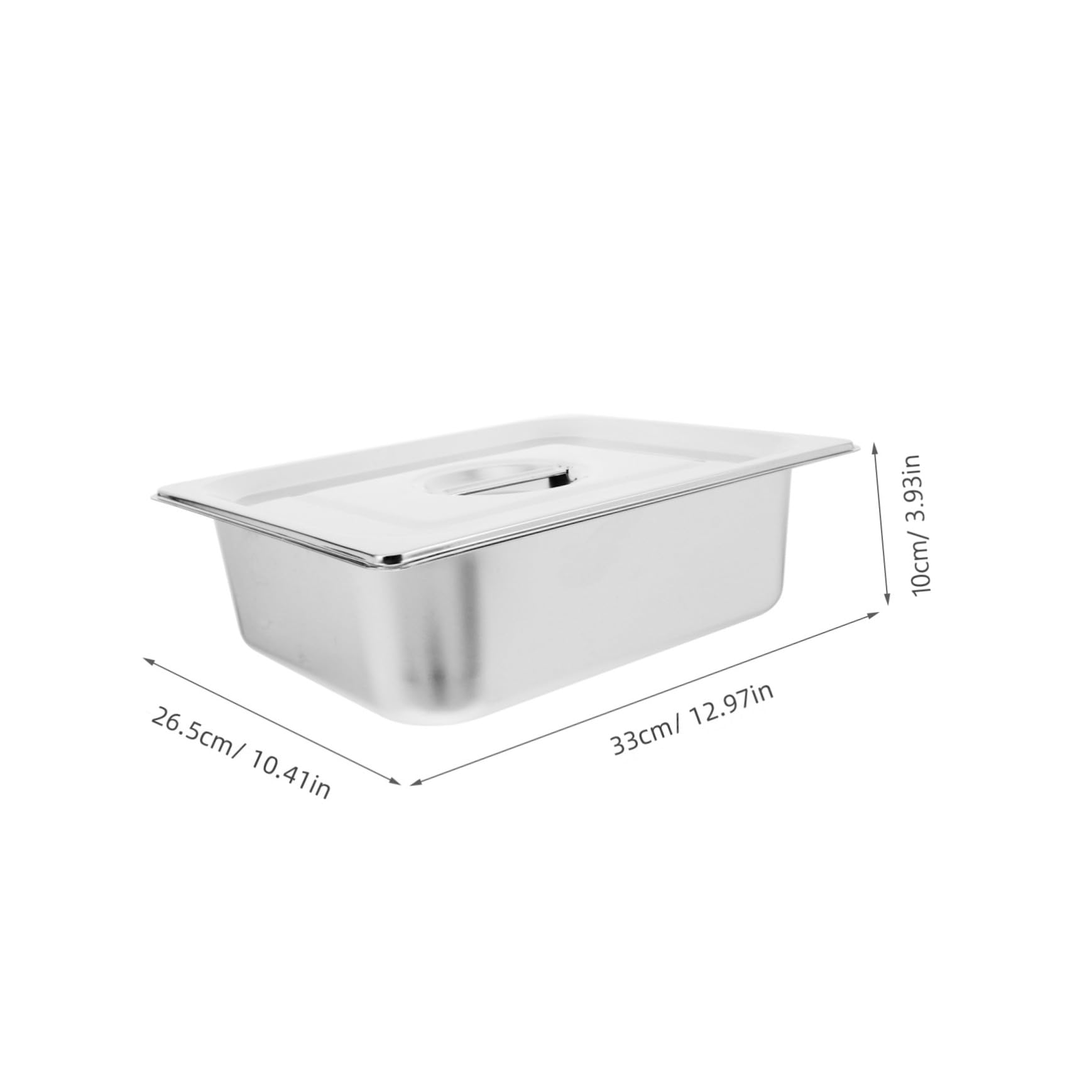 Bac Inox Rectangulaire avec Couvercle Hermétique Pan Acier Empilable pour Buffet et Cuisson Vapeur Restauration et Traiteur Lot