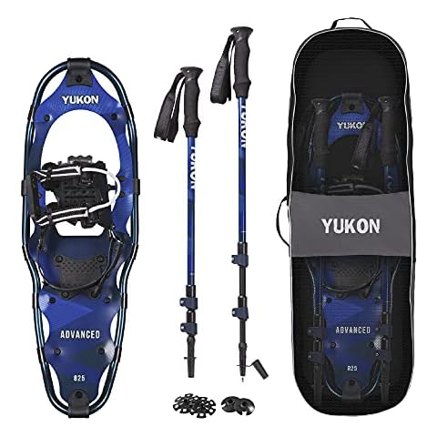 Yukon Charlie's Advanced Snowshoe Kit, 10-inch x 36-inch, Includes Snowshoes, Trekking Poles and Travel Bag Cover