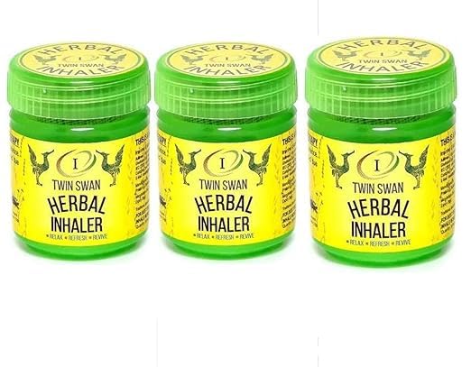 TWIN SWAN HONGTHAI Traditional Thai Moderate Strong Herbal Inhalent Inhaler (10 g) (Pack Of 3)