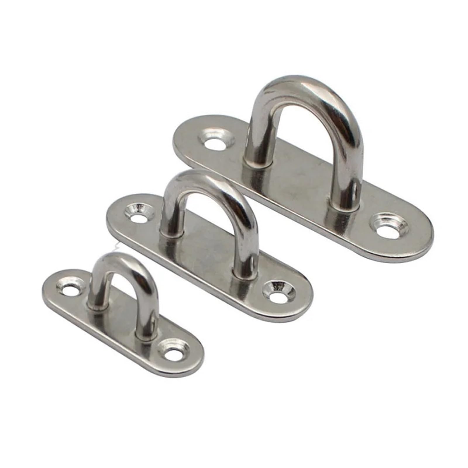 Vnakrny Eye Pate 16PCS Ceiling Wall Mount Hook Heavy Duty Anchor Stainless Steel Great for Yoga Swings Hammocks Boat Rigging Marine Deck Hardware(6mm)