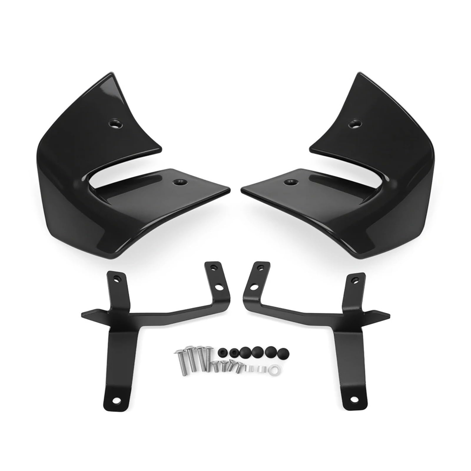 Motorrad-Frontspoiler Für Kawasaki Für Z900 Für Z900 SE 2025 2026 Motorrad Seite Spoiler Abtrieb Aerodynamische Wind Verkleidung Winglet(Glossy Black)