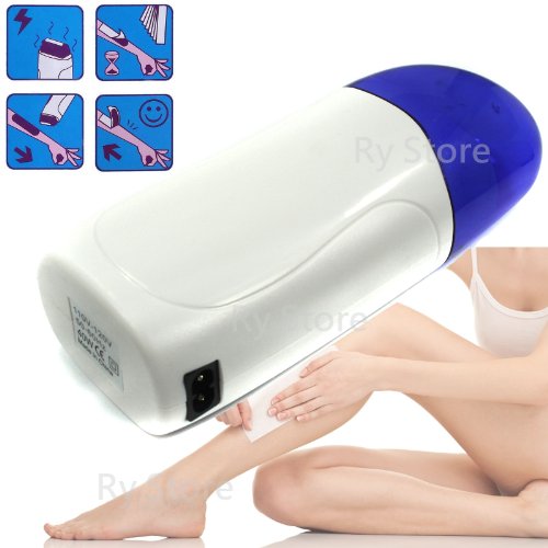 Mother's Day Gift~ Roll On Refillable Depilatory Wax Heater Waxing Carriage Warmer Hair Removal Roller Kit Tools Machine , 110V US Plug