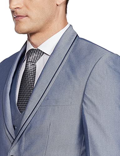 Image of Raymond Rayon Blend Men's Full Sleeve Contemporary FIT Medium Blue Formal Suit