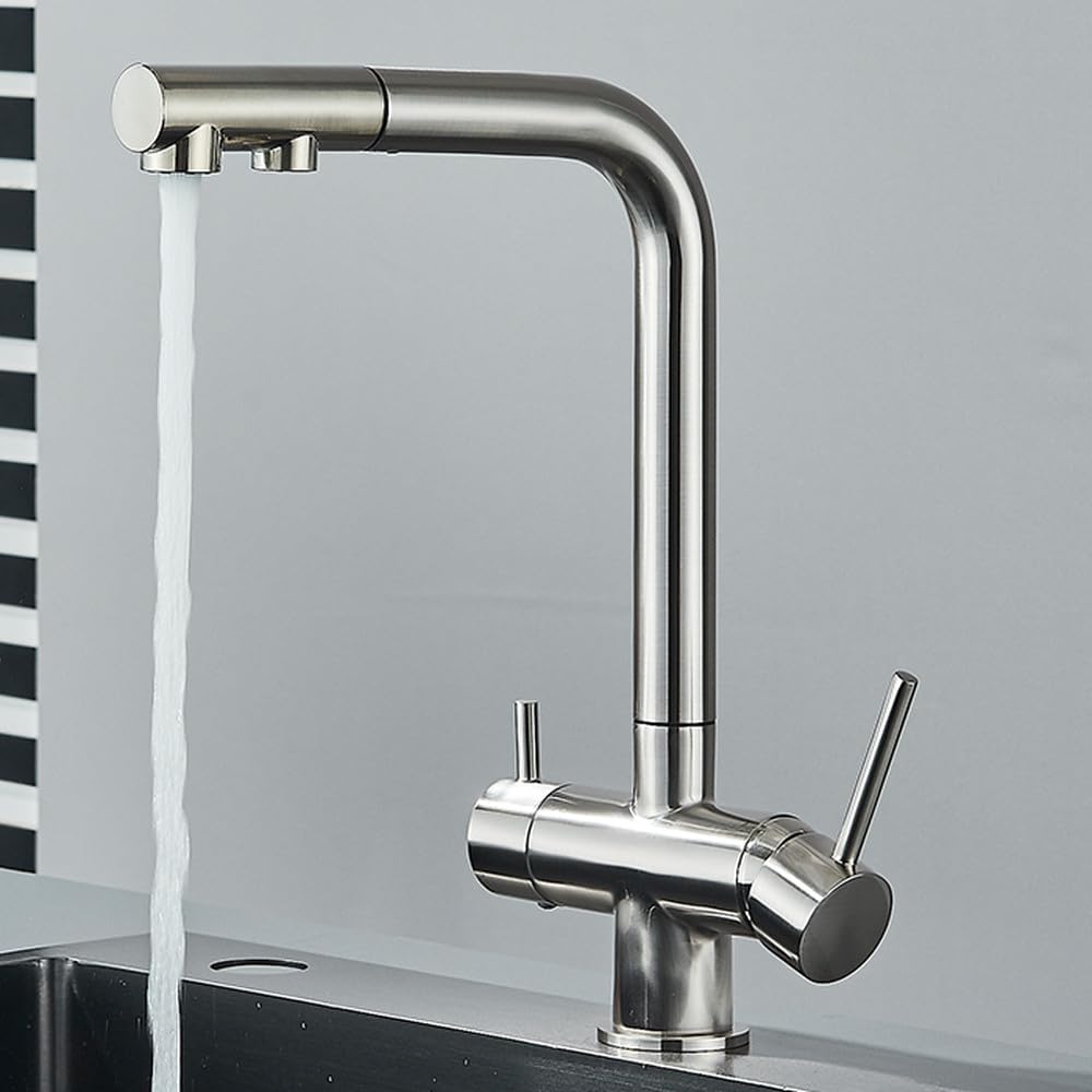 Robinet mélangeur d'eau chaude et froide avec filtre flexible