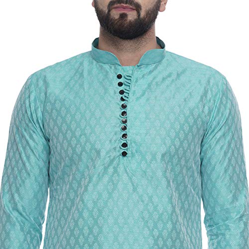 Image of Veera Paridhaan Men's Ethnic Jacquard Printed Long Straight Kurta