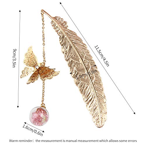 Segnalibro in Piuma di Metallo Segnalibri a Forma