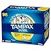 Tampax Pearl Plastic, Antigravity LeakGuard Braid, Regular Absorbency Unscented Tampons, 96 Count