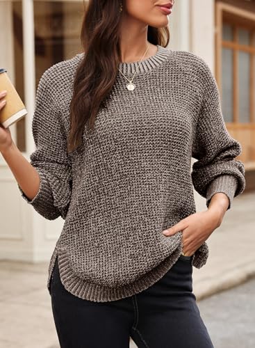 Dokotoo Womens Oversized Sweaters 2025 Long Sleeve Waffle Knit Casual Chunky Pullover Sweater Fall Outfits Clothes4