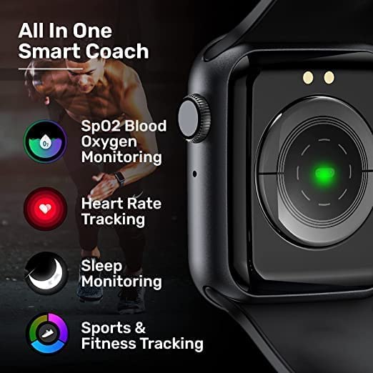 FLYSPACE-i8-Pro-Max-Touch-Screen-Bluetooth-Smartwatch-with-Activity-Tracker-Compatible-with-All-3G4G5G-Android-iOS-Smartphones-Black