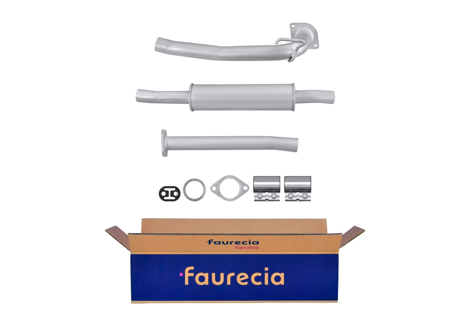 HELLA 8LB 366 021-881 Vorschalldämpfer - Easy2Fit® Kit - vorne - dreiteilig - Set mit Anbauteilen