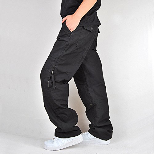 Cresay Men's Cotton Vintage Outdoors Work Wear Cargo Pants Trousers3