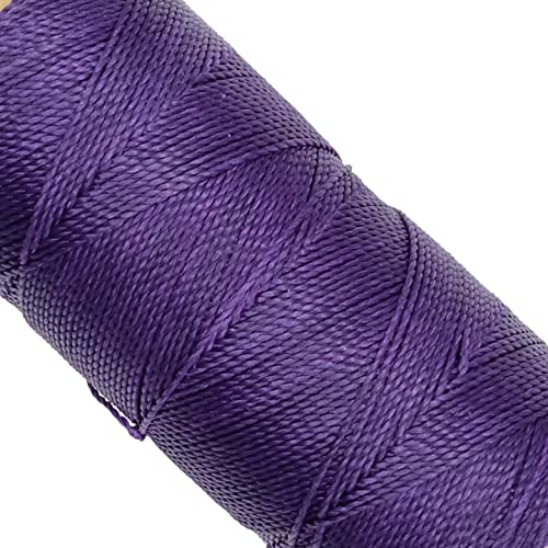 Bobine de fil ciré Linhasita pour micro-macramé, 1mm Brun café (26