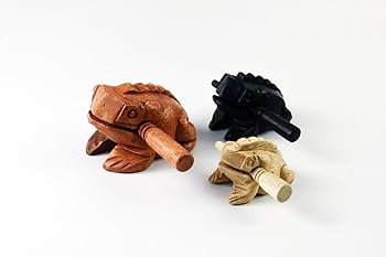 Cozinest Percussion Instruents Wooden Frog Ediu Size 4.8 Inch, 4