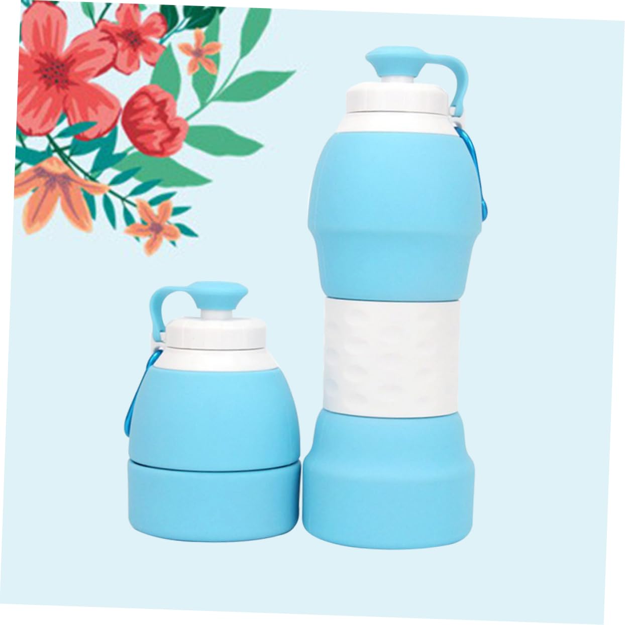Botella de Agua Plegable de Silicona Portátil para Senderismo y Viaje