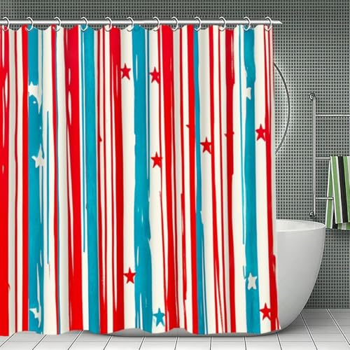 Rideau de douche en polyester imperméable haut de gamme motif étoiles - 6