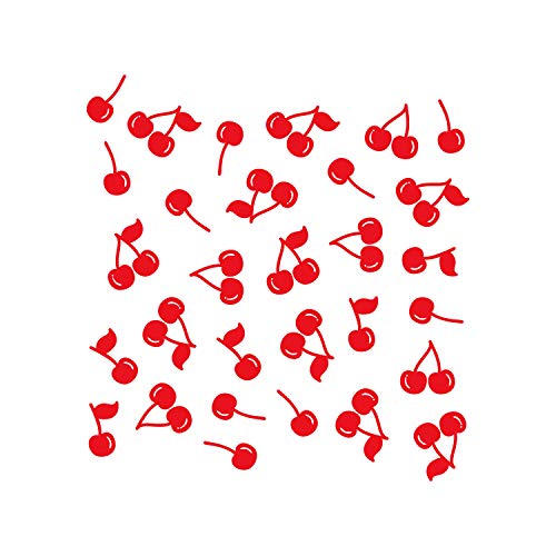 Set de 30 Vinilos Decorativos de Cerezas Rojo miniatura 4