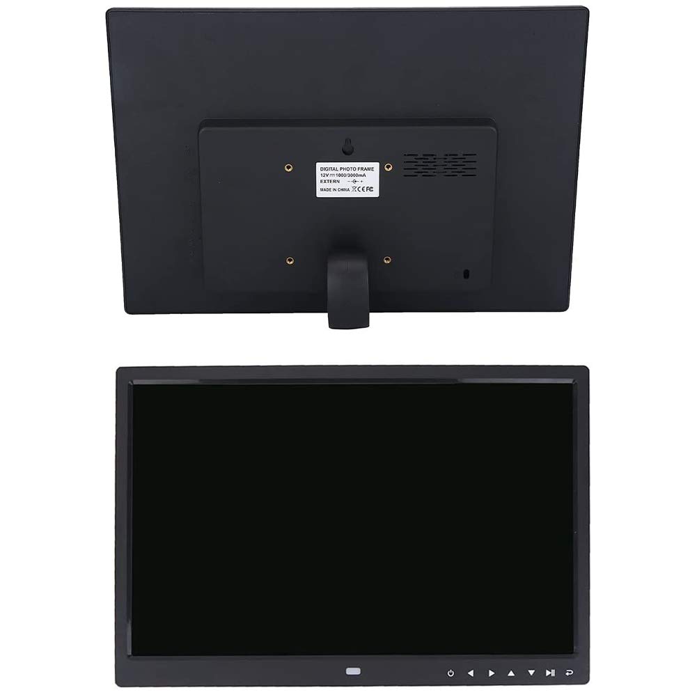 Cadre Photo Numérique, 17 Pouces LED HDMI Cadre Photo Numérique Portable Lecteur MP3 Vidéo Calendrier Réveil Avec Télécommande Support Carte SD 32G Pour Maison, Bureau.(Blanc