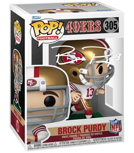 Brock Purdy #305 Facsimile Signed Reprint Laser Autographed Funko POP! Legends San Francisco 49ers Figurine with Protector Case