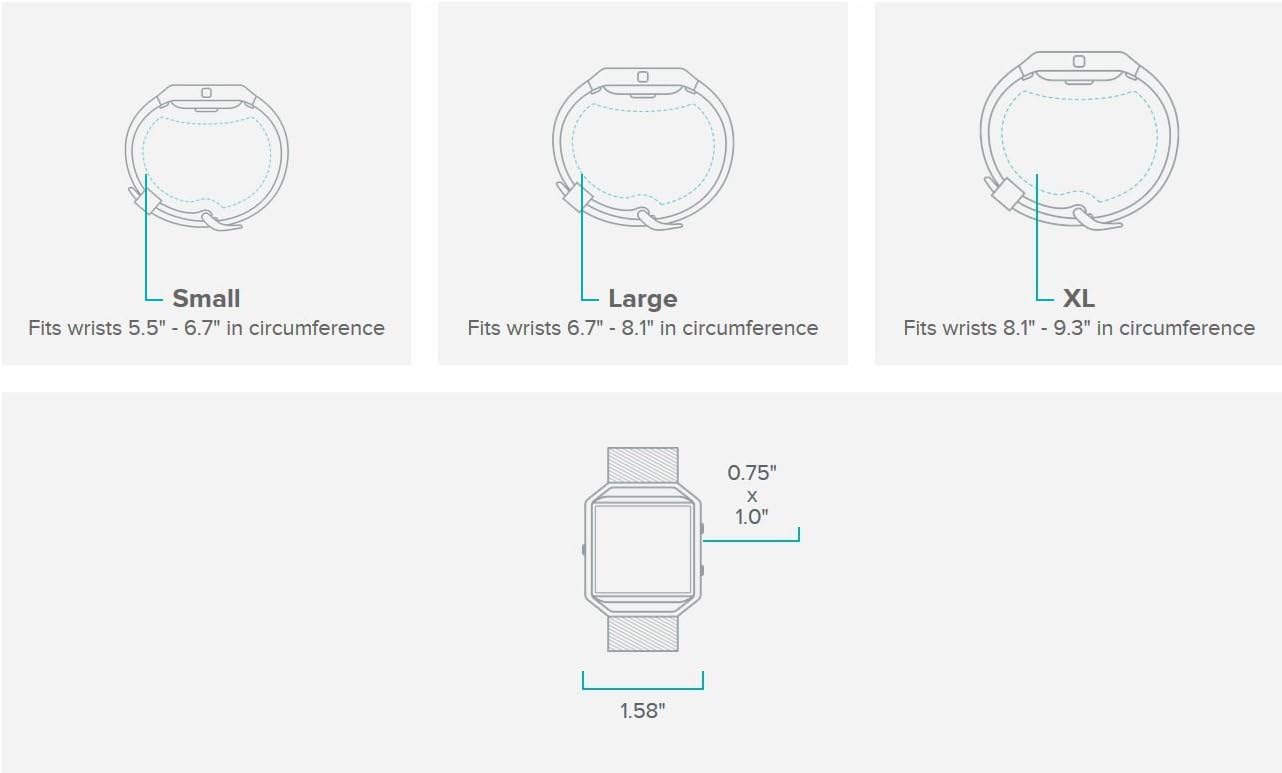 Fitbit Blaze Special Edition, Gold, Pink, Large (6.7 - 8.1 inch) (US Version)