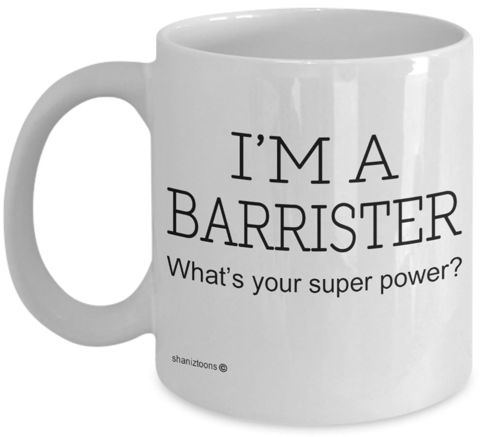 Shaniztoons White Barrister Funny Gift Mug