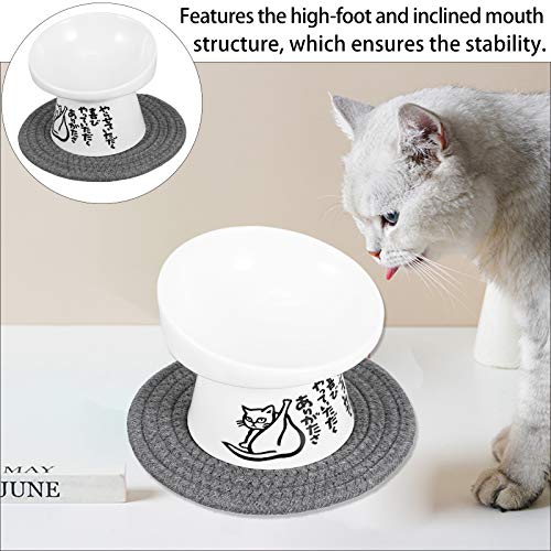 Tigela para gatos tigela de cerâmica protetora da coluna cervical para gatos tigela de arroz tigela
