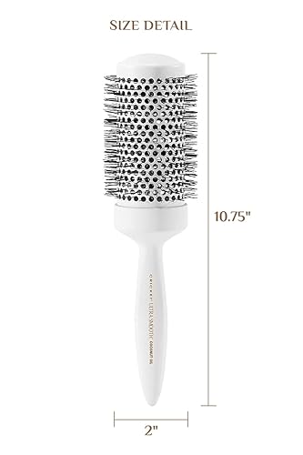 Miniatura 3 de Cricket Cepillo térmico de coco ultra suave, barril de cerámica de 2 pulgadas, infusión de aceite de coco y queratina, cerdas antiestáticas