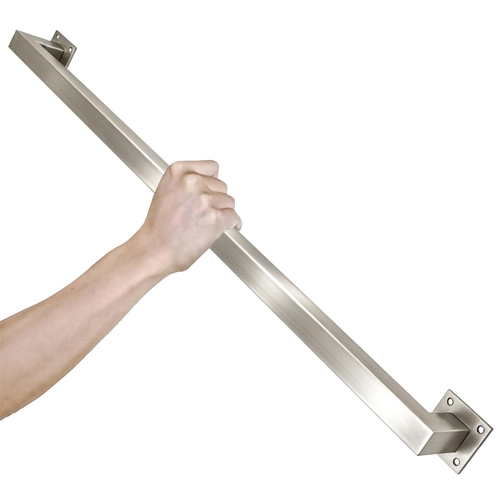 Junvstor Stainless Steel Railings Banister for Indoor Stairs, Industrial Handrail Wall Mounted, Sturdy Stair Railing for Loft Porch Deck Bathroom Grab Bar(18ft/540cm)