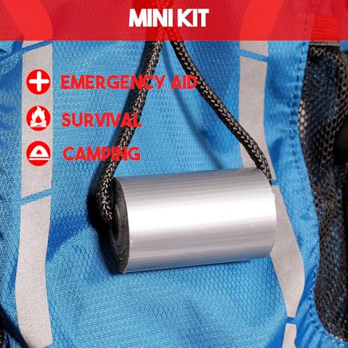 Image of Pocket Size Duct Tape, Emergency Kit for Outdoors, Travel, Car, Survival Gear, First Aid, Backpacking, Camping, 2 Inch x 16 Feet, Silver, Pack of 1