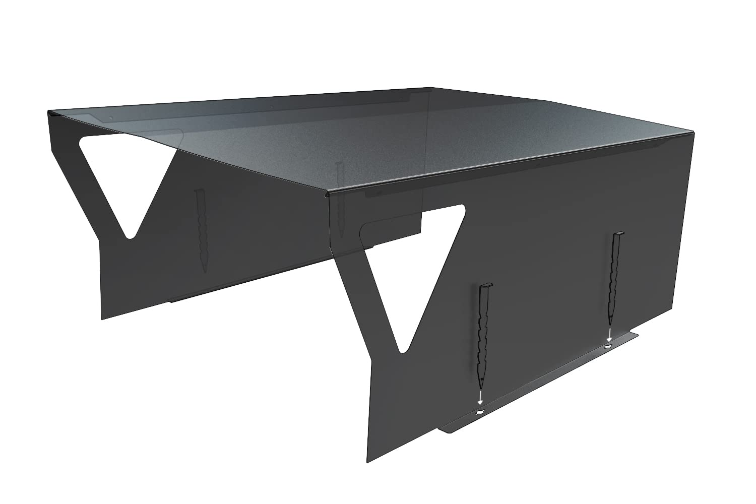 tuning-art MH01 Mähroboter Garage | Carport Überdachung für Rasenmäher | Metall Pulverbeschichtet | 60x78x33cm