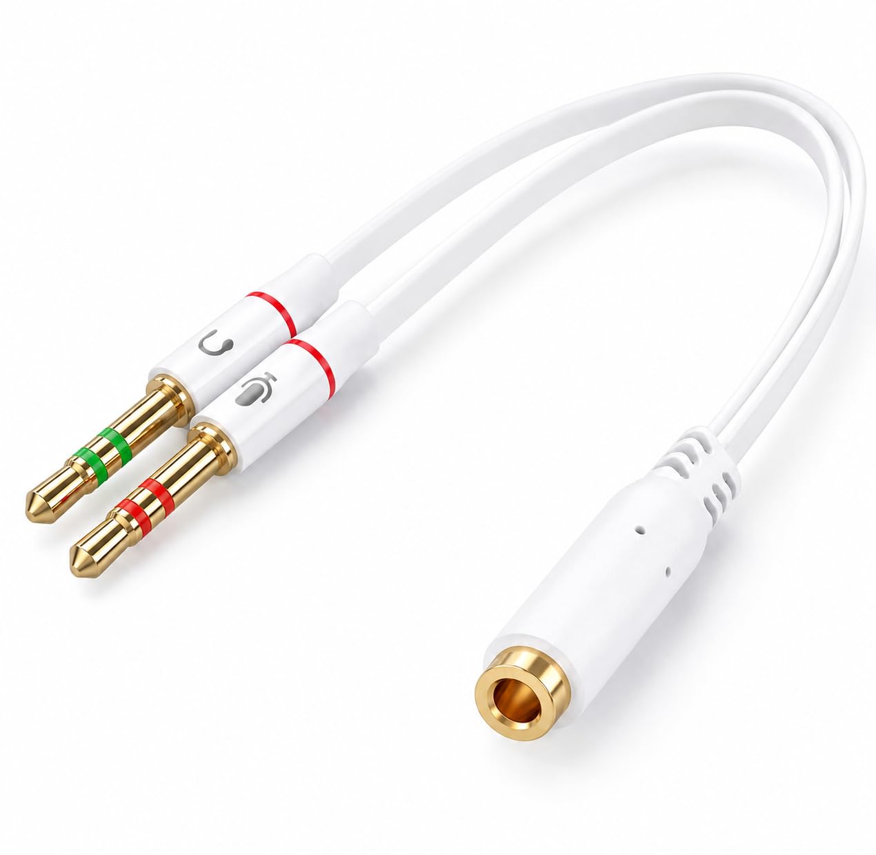 Headset splitter cavo 3.5 mm femmina a 2 maschio per PC computer e vecchia versione di Infradito colorati estivi, con finte perline