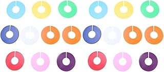 Cabilock 20 pcs Hanger Size Buckles Closet dividers Labels for Clothes Clothing Clothes Hangers Size Divider Clothes Size Rings Clothes Size Buckles Clothing Rack Organizer Hanging