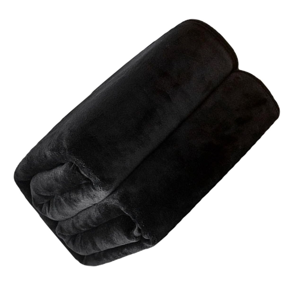 Couverture polaire noire flanelle 150x200 cm pour adulte et canapé