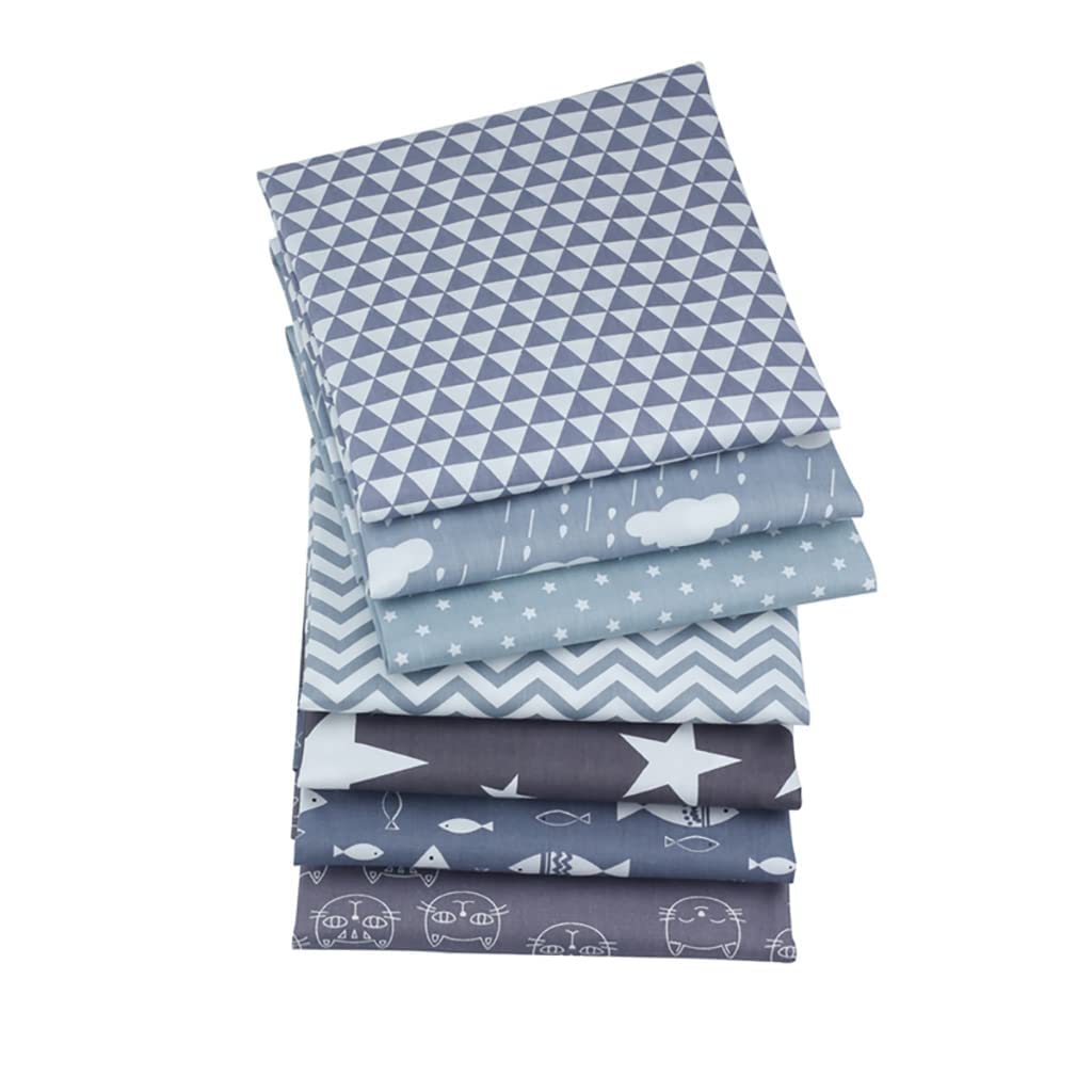 CraftsFabrics 7pcs/Lot (16"x20") Printed 100% Cotton Fat Quarters Fabric Bundles for Quilting Scrapbooking, Arts & Crafts - Image 3