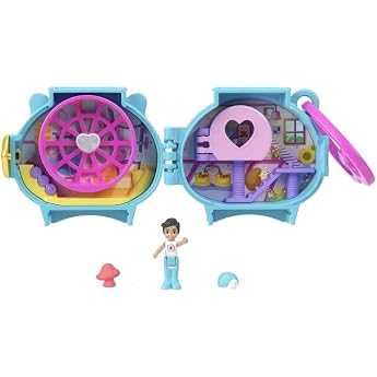 Polly Pocket Collectible Hedgehog Pet Compact Playset for Ages 4+